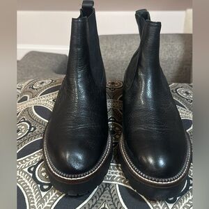 Black Leather Chelsea Boots